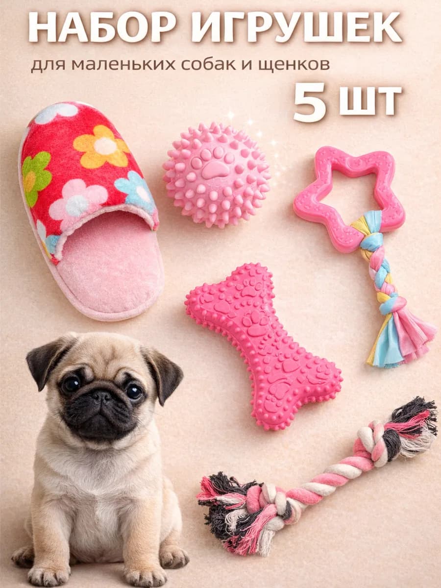 Игрушки для собак мелких пород и щенков