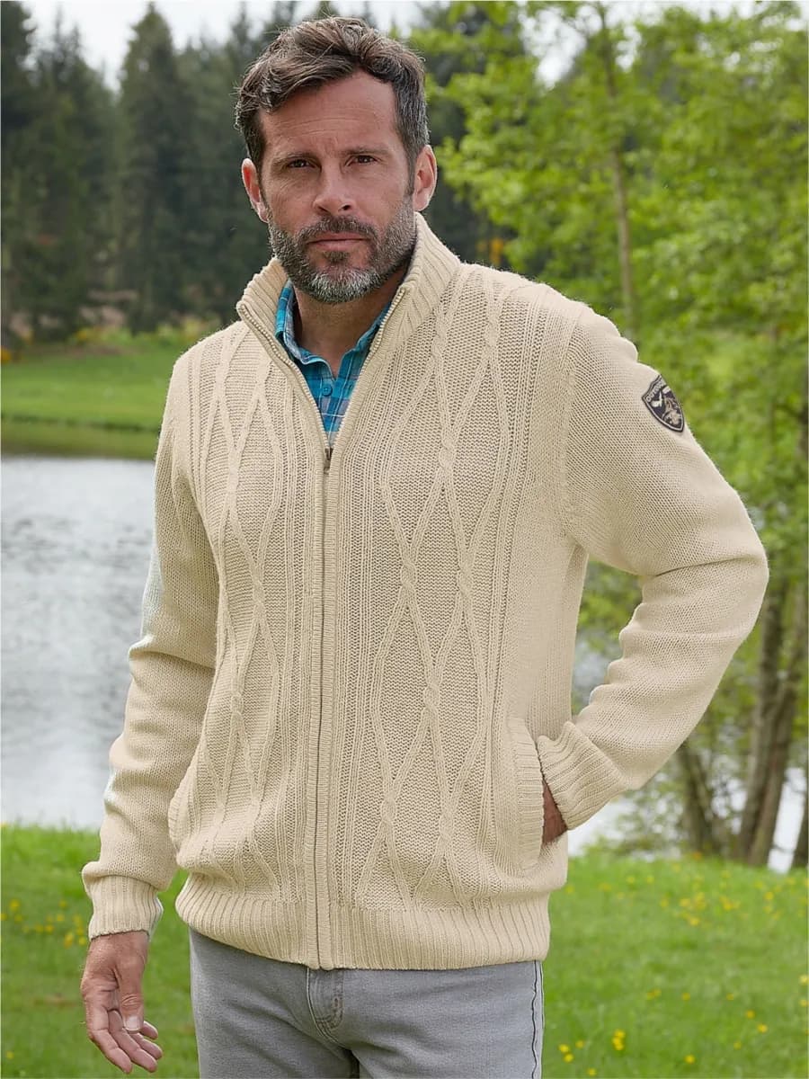 Кардиган вязаный на молнии