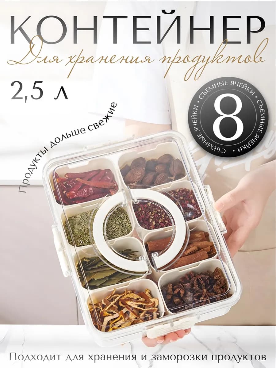 Контейнер для продуктов с герметичной крышкой