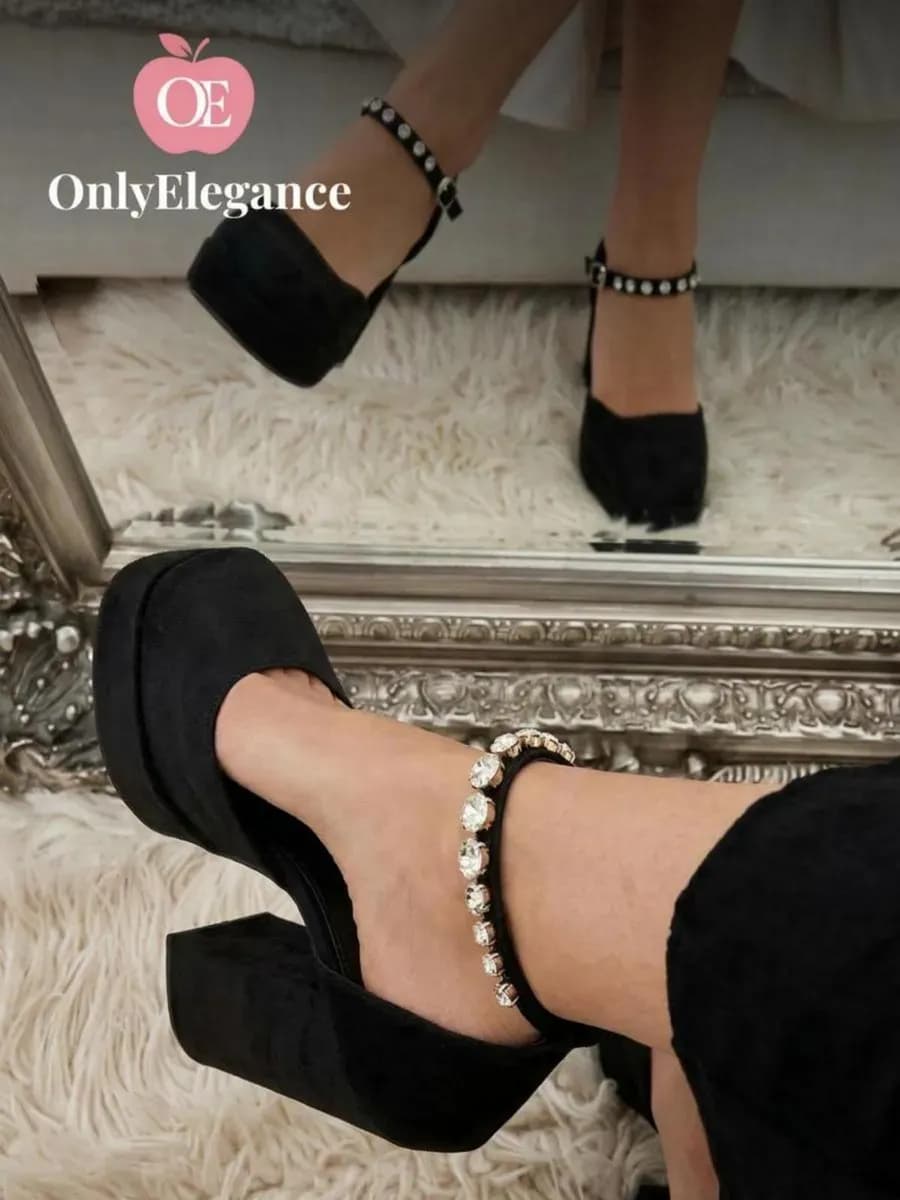 Атласные туфли Bratz на платформе широком каблуке вечерние