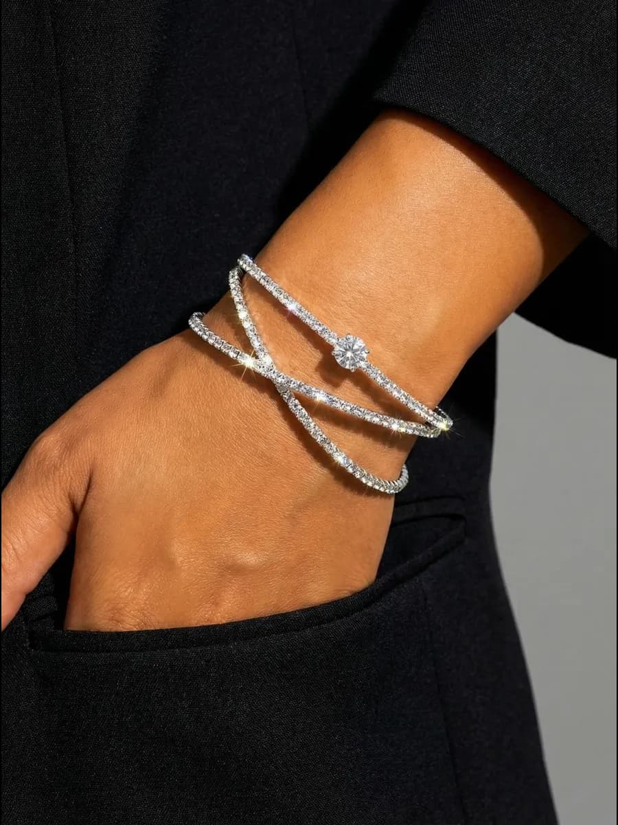 Браслет на руку широкий бижутерия