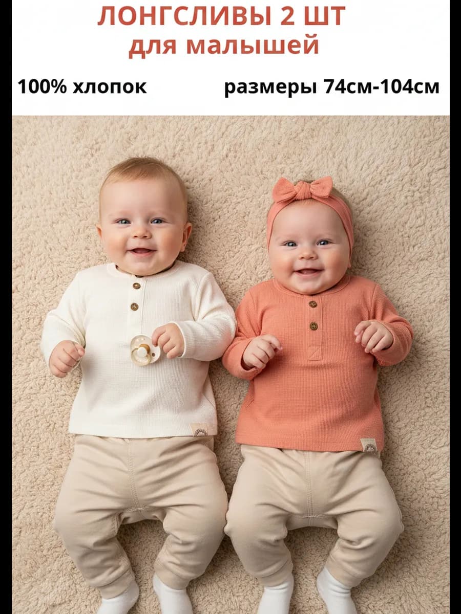 Лонгсливы в садик набор 2шт