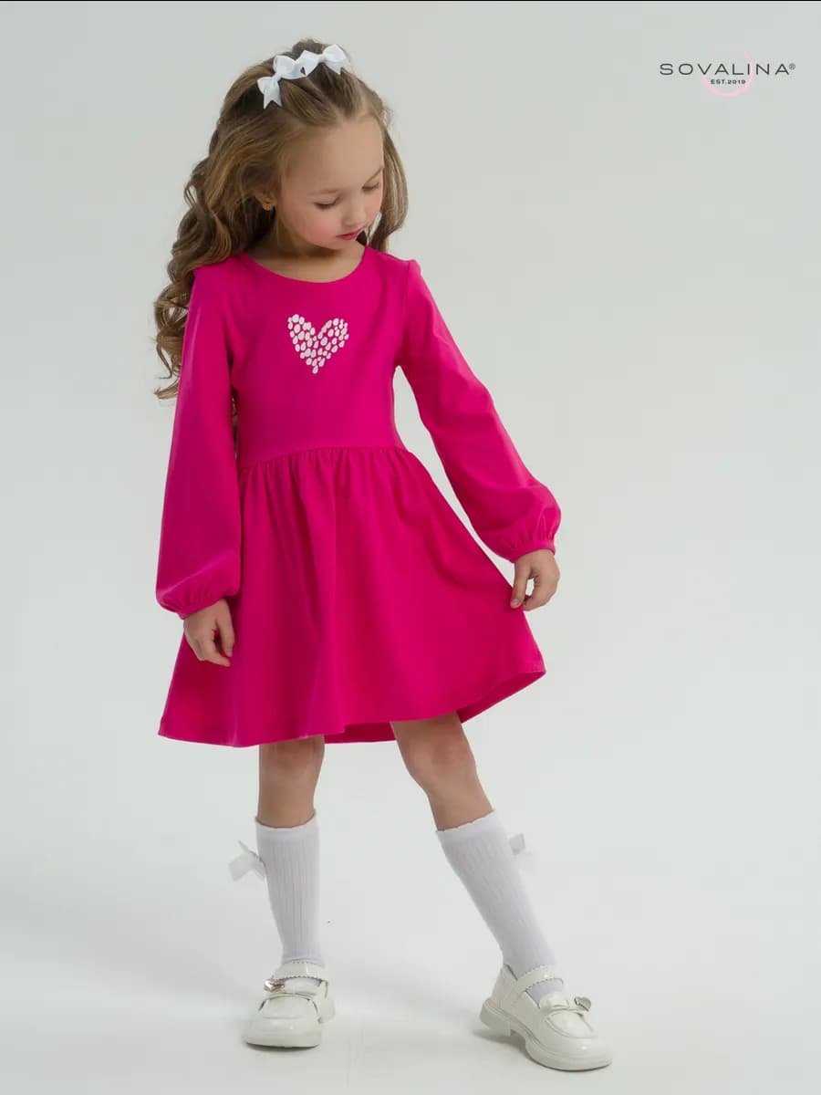 Нарядное платье в садик с длинным рукавом