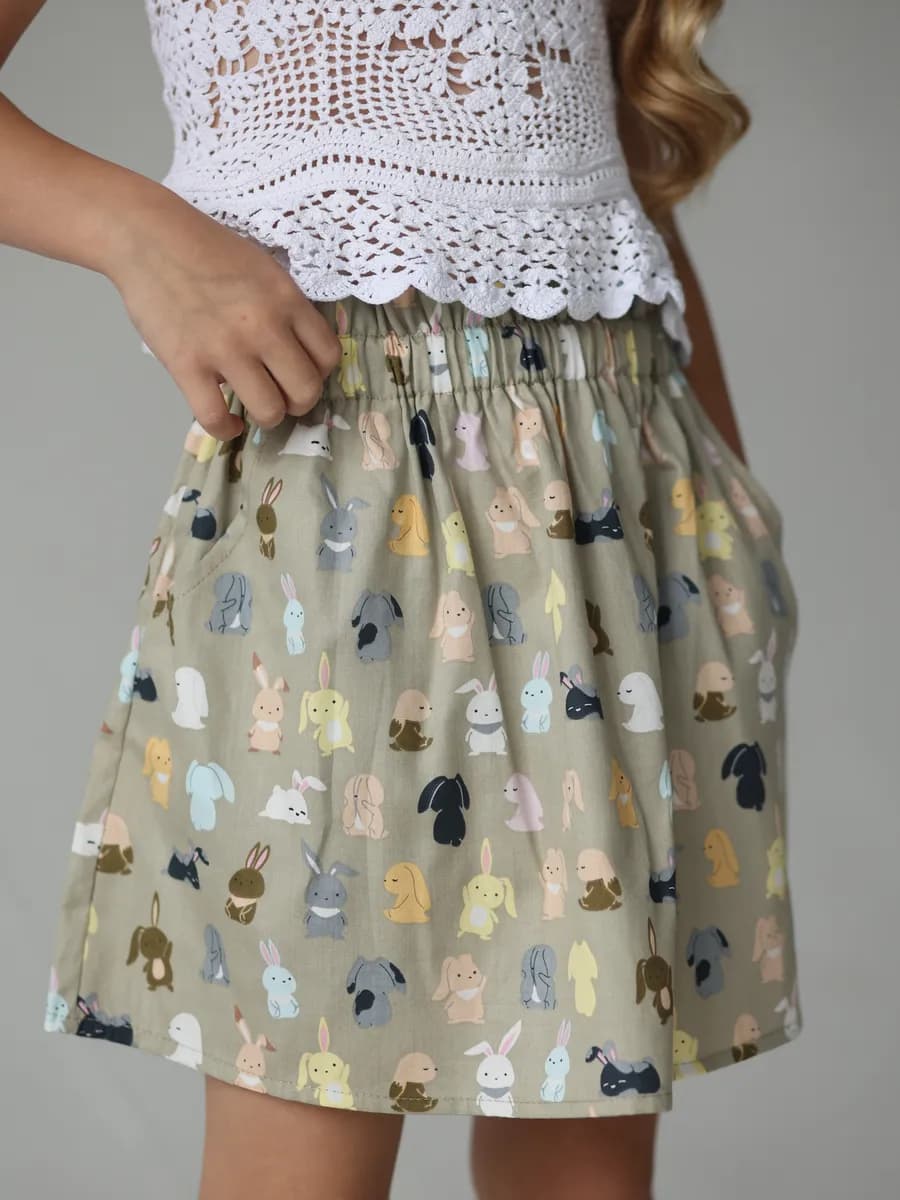 Короткая юбка в садик на резинке