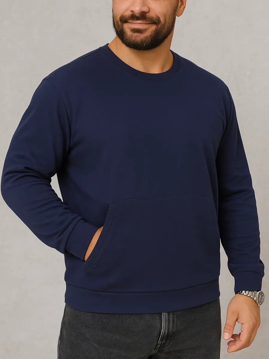 Толстовка свитшот с тонким начесом больших размеров