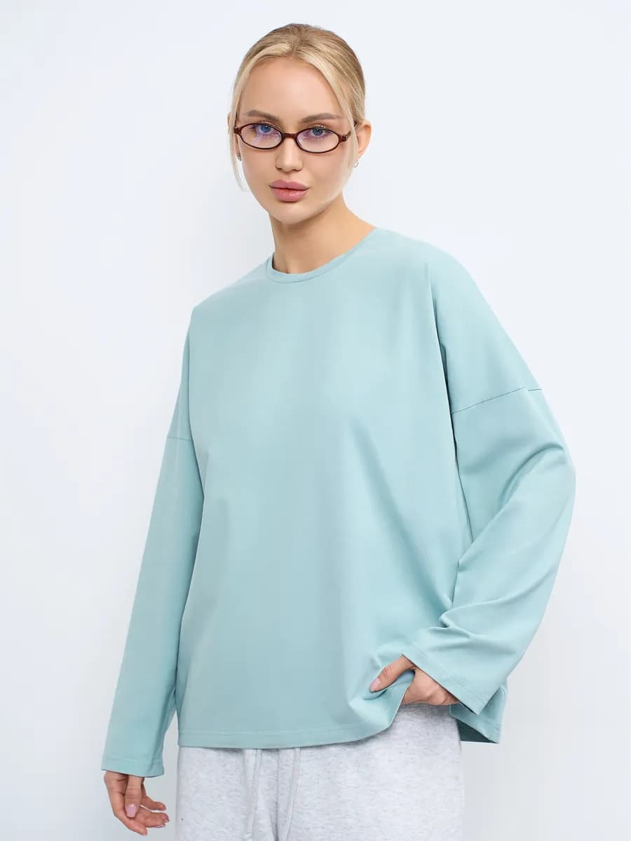 Лонгслив оверсайз с длинным рукавом