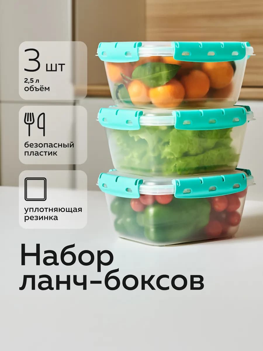 Набор ланч-боксов №13 (2,5л×3шт)