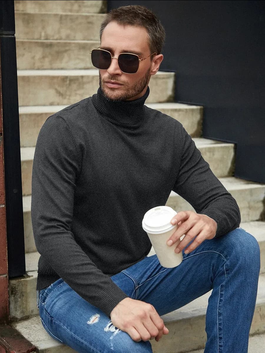 Водолазка с горлом утепленная