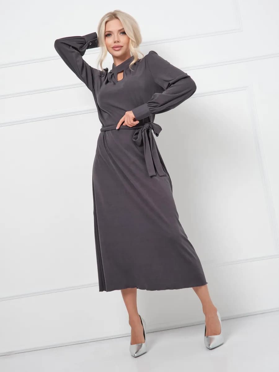 Платье вечернее праздничное с поясом