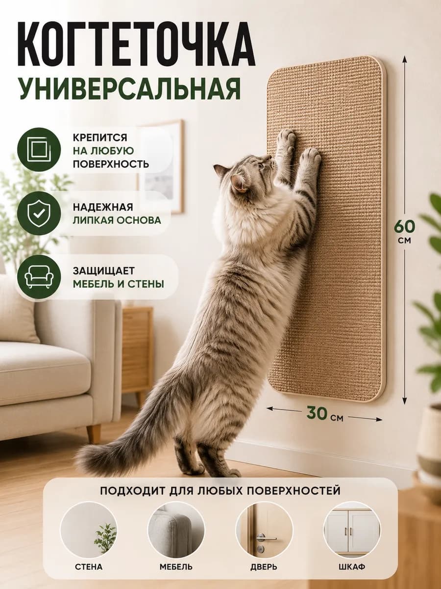 Самоклеящаяся когтеточка для кошки