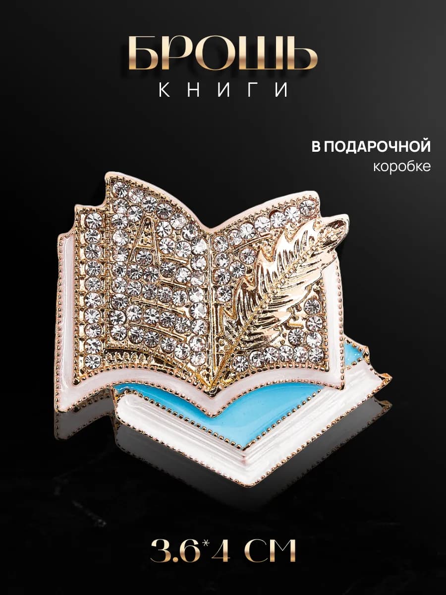 Брошь книга подарок учителю