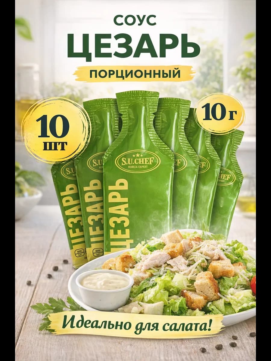 Соус цезарь порционный в саше - пакетах - 10 шт