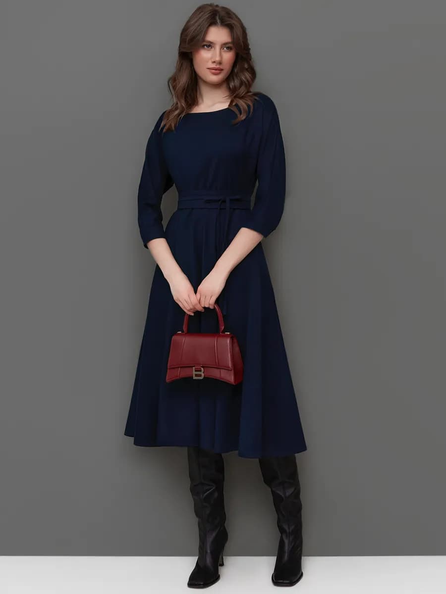 Платье праздничное вечернее весеннее шерстяное - фото 1