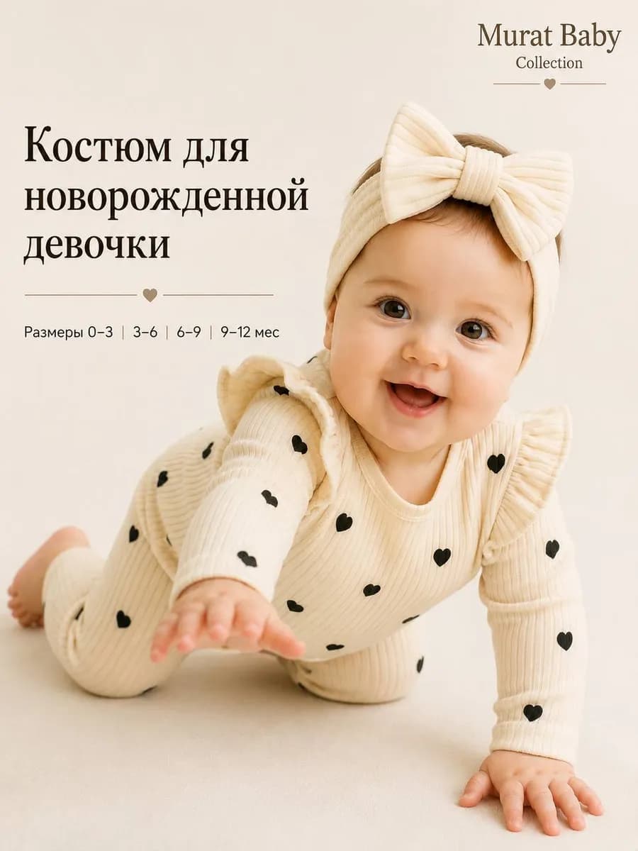 Костюм на выписку для новорожденной лапша 3 предмета