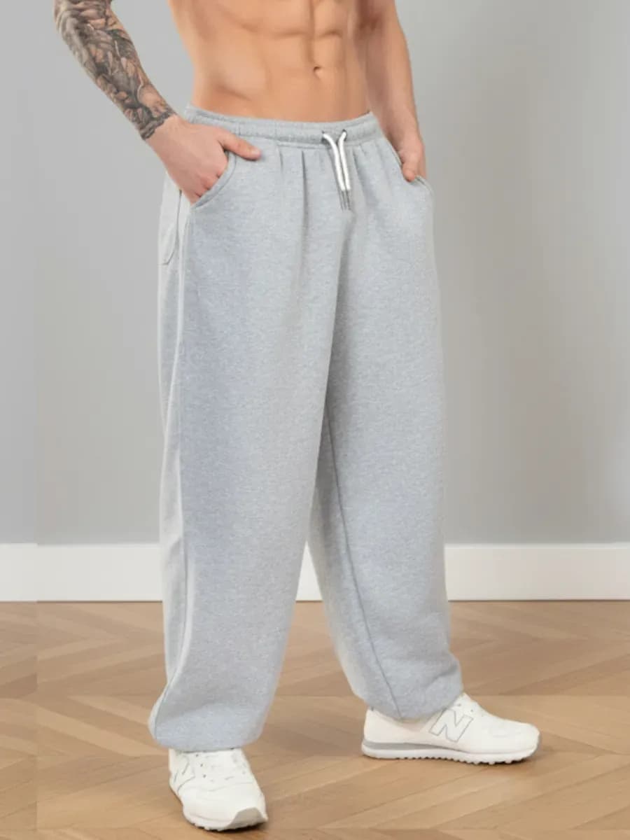 Брюки-штаны спортивные прямые широкие оверсайз