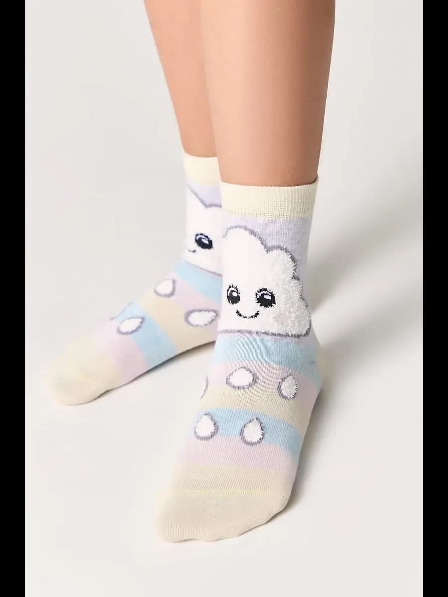 Носки хлопковые с пушистым рисунком