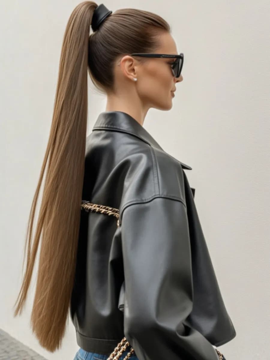 Накладной хвост на резинке, коса накладная