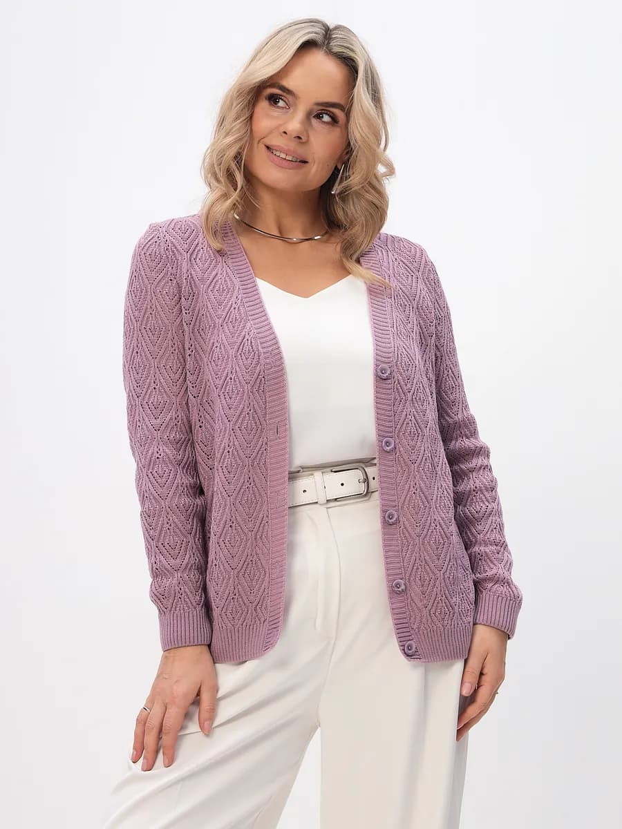 Кофта трикотажная тонкая на пуговицах