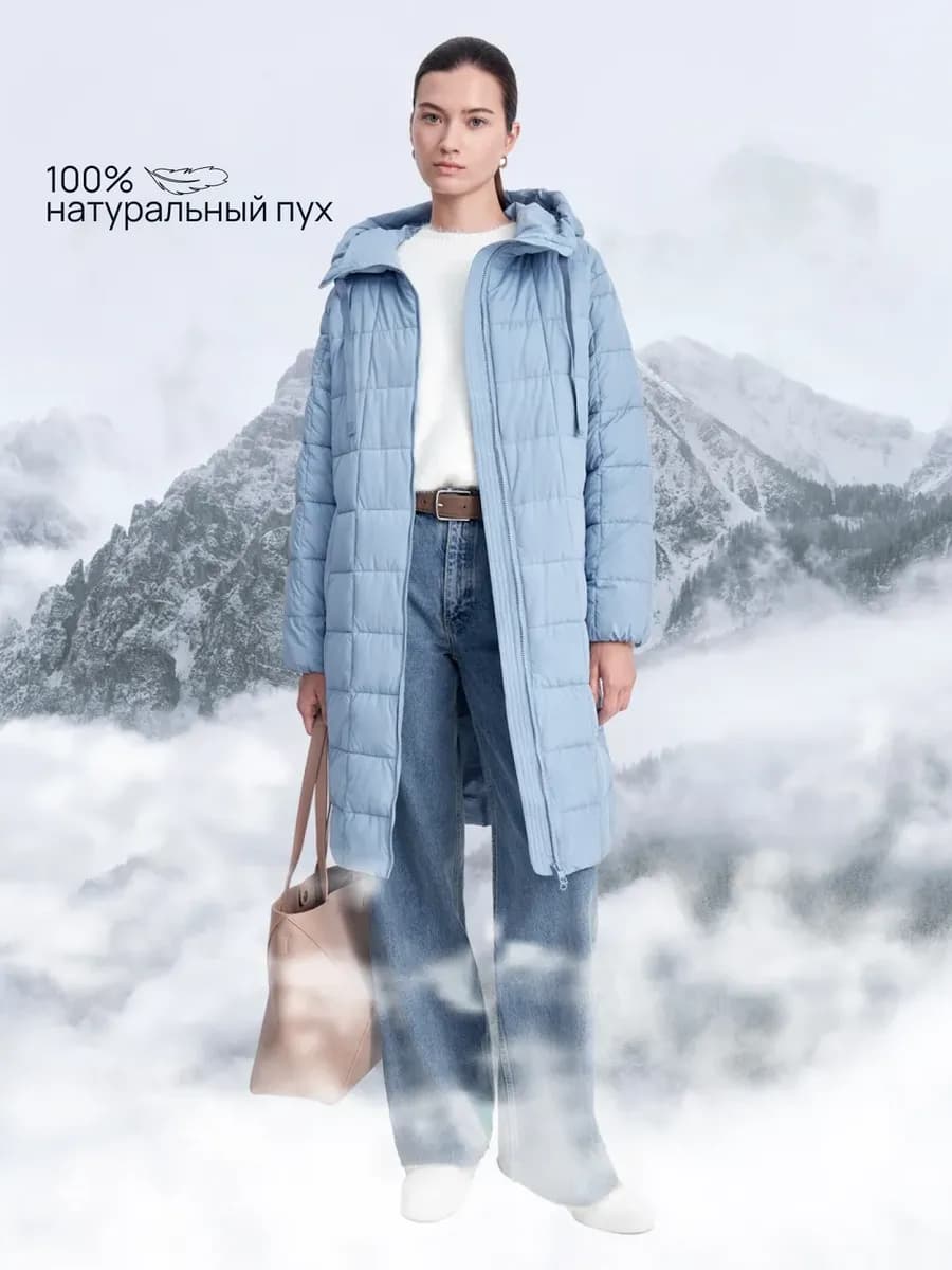 Пуховое полупальто