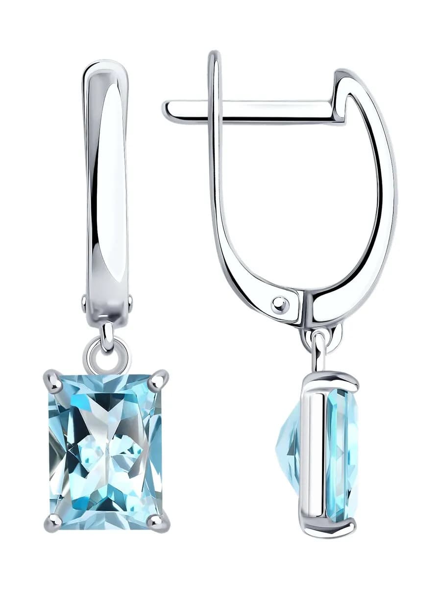 Серьги серебро 925 пробы висячие ювелирные