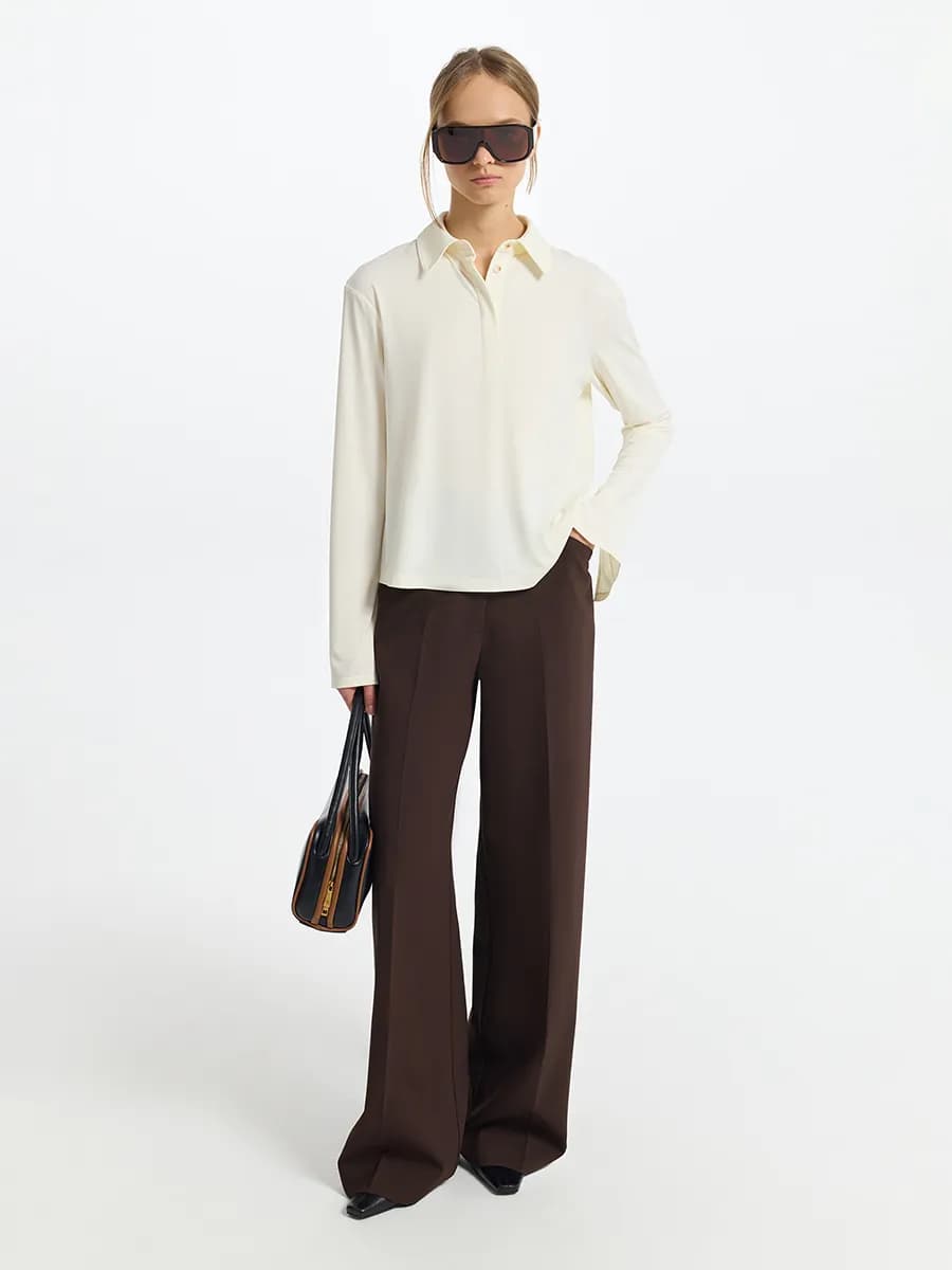 Поло с длинным рукавом