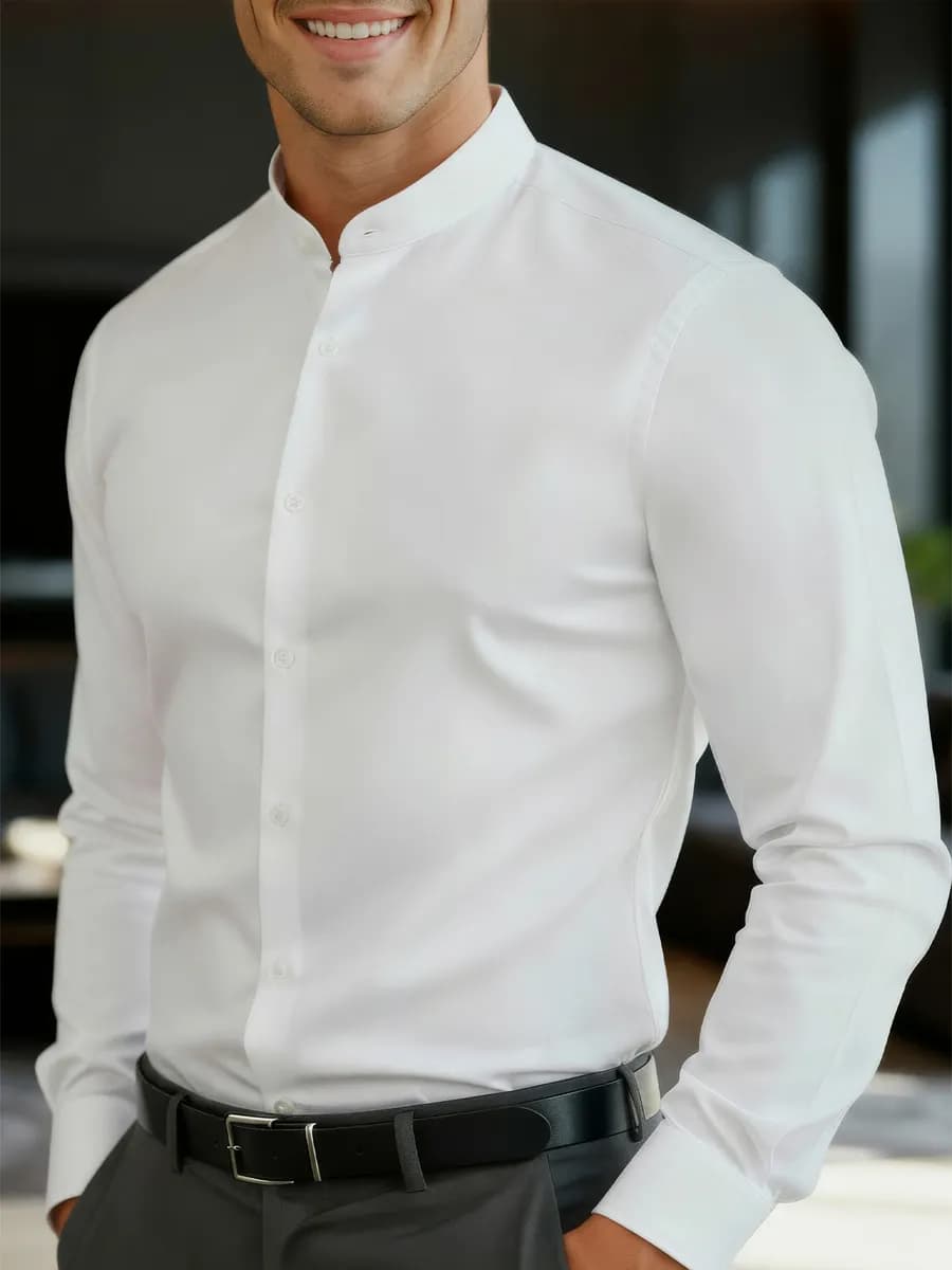 Рубашка классическая приталенная с длинным рукавом