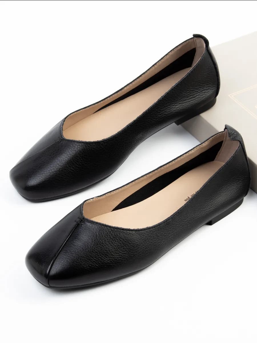 Балетки женские черные