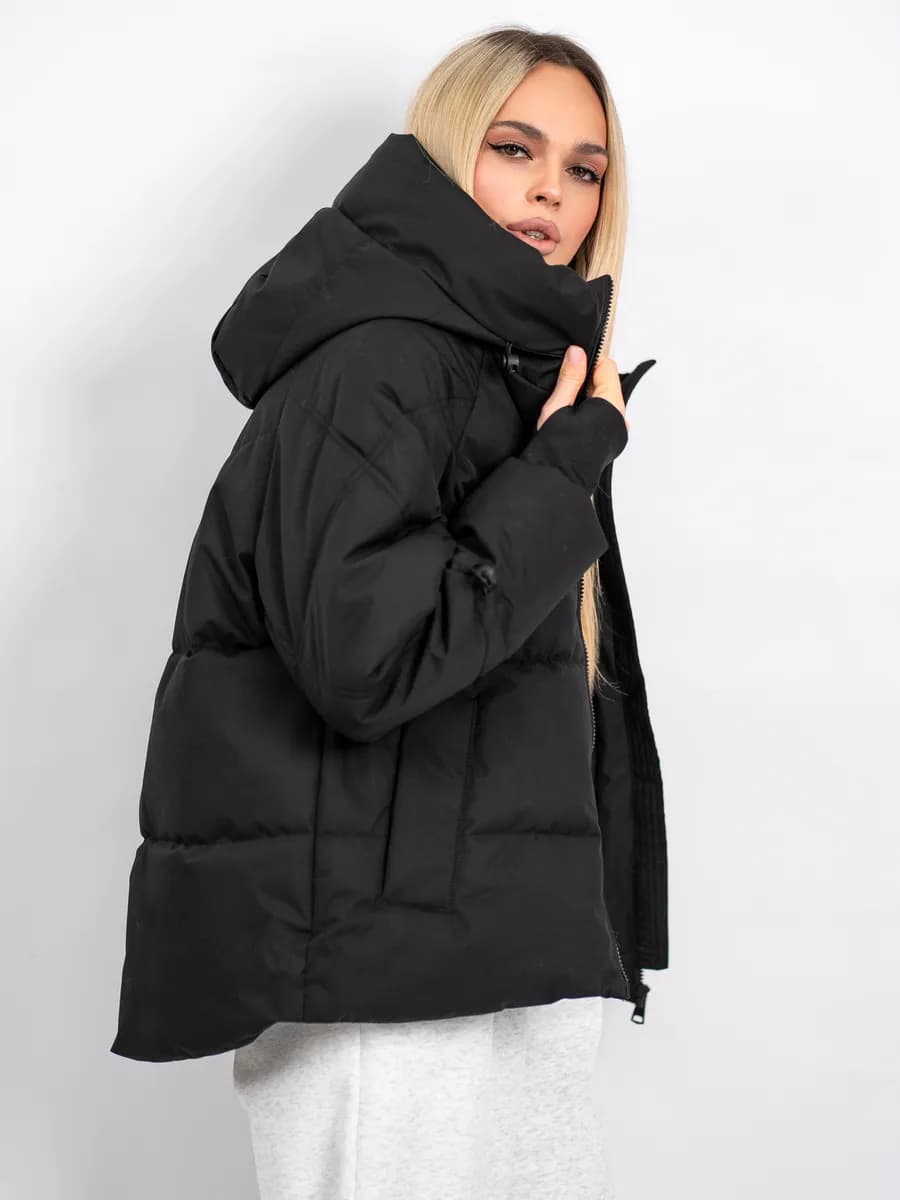 Куртка демисезонная с капюшоном оверсайз