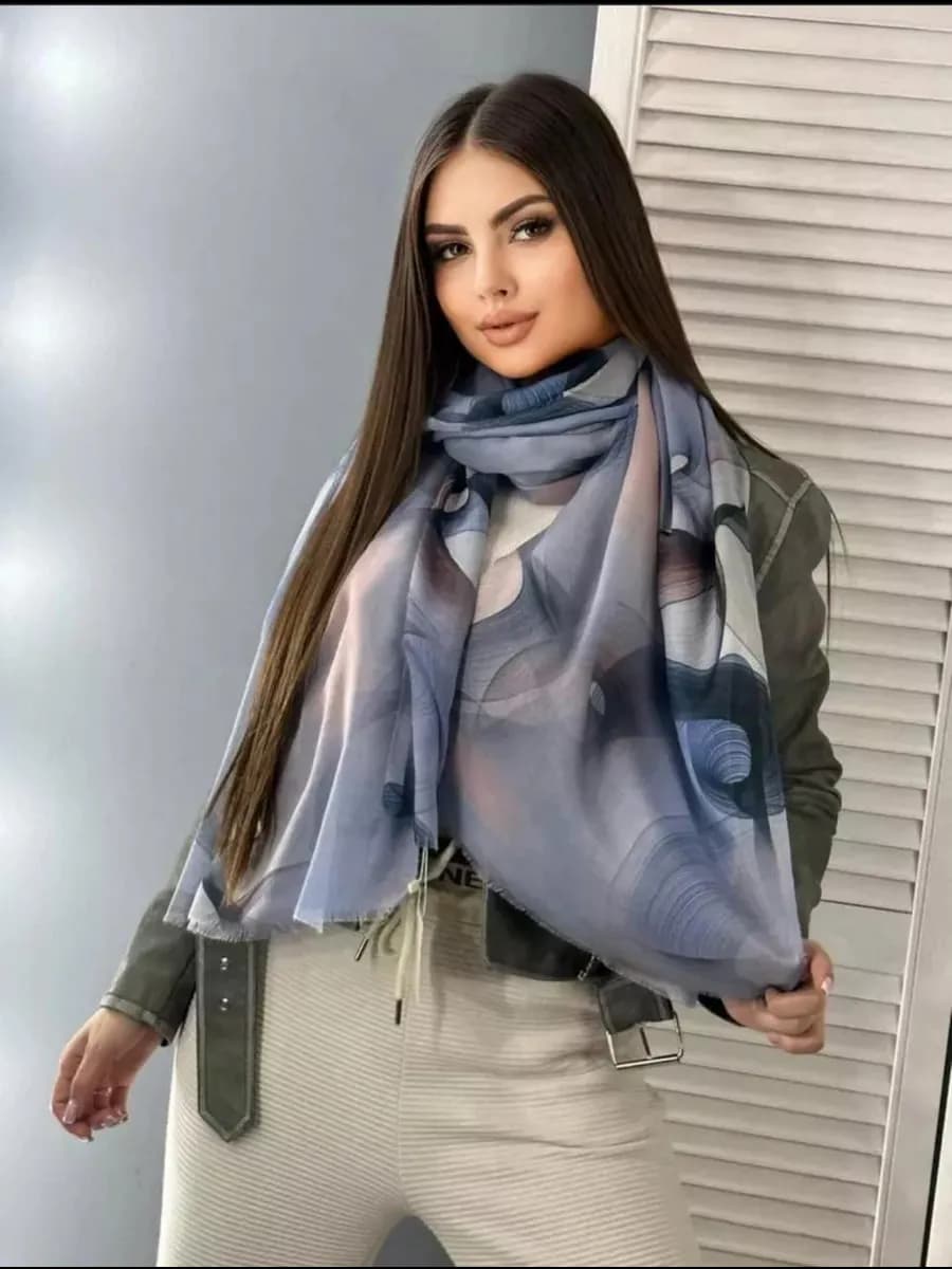 Палантин тонкий шарф