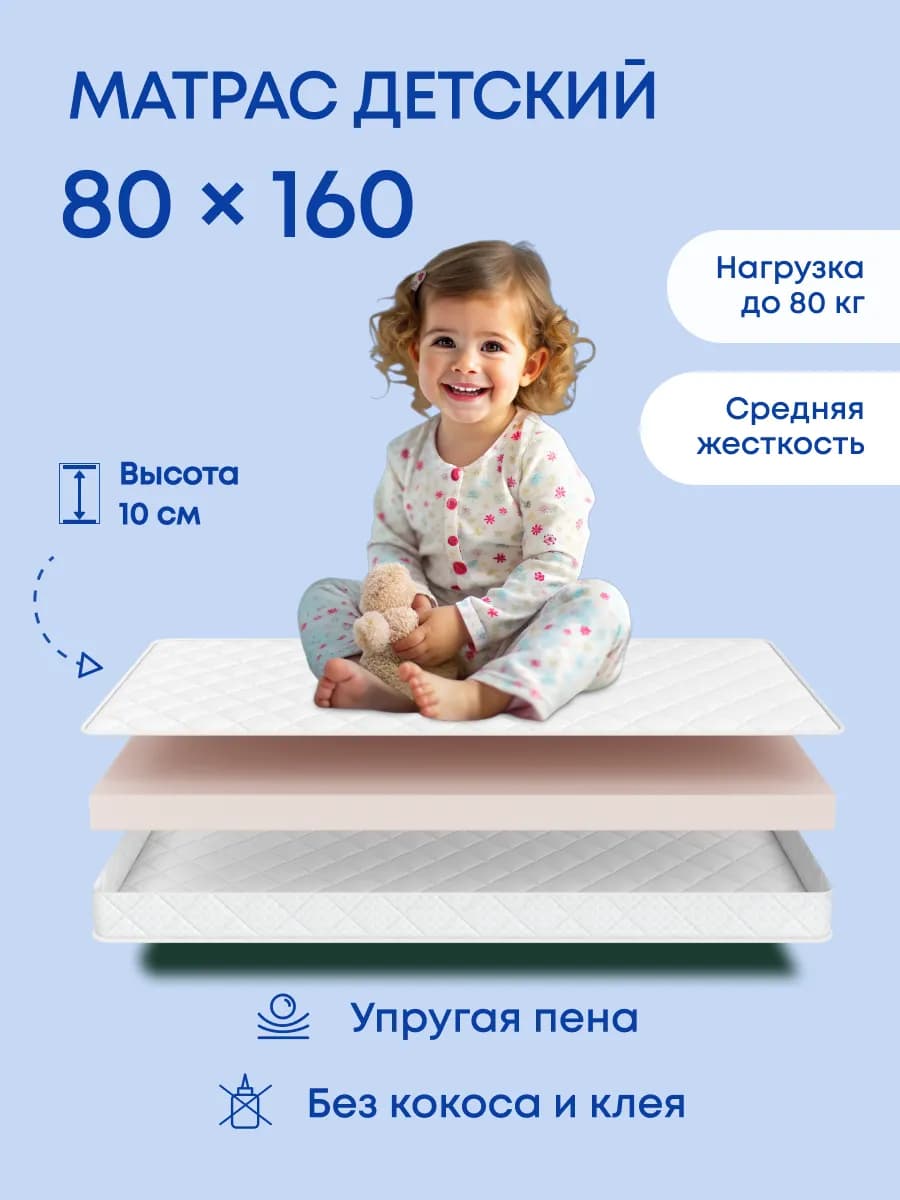 160х80 в кроватку ортопедический