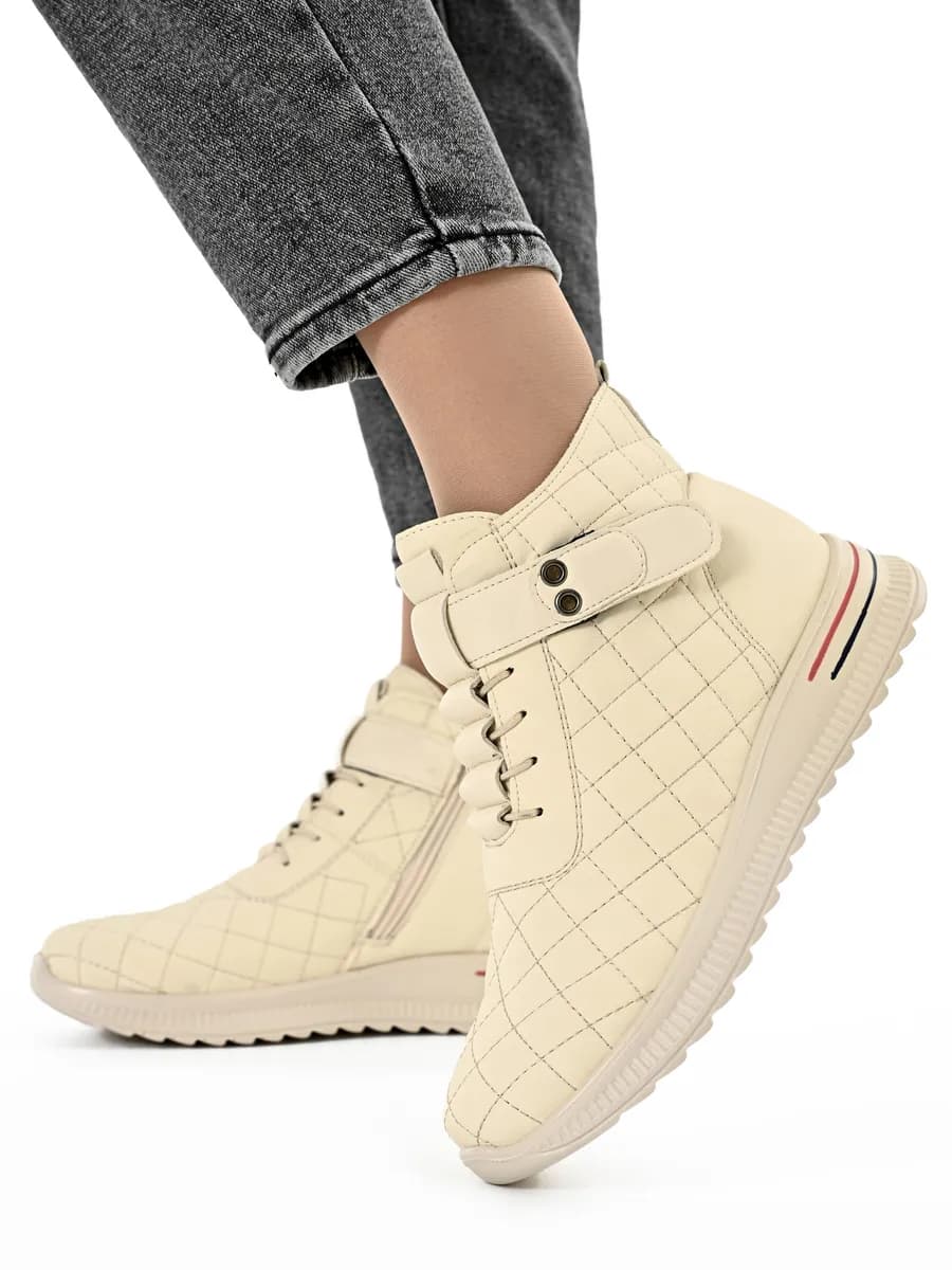 ботинки женские демисезонные на молнии и шнуровке