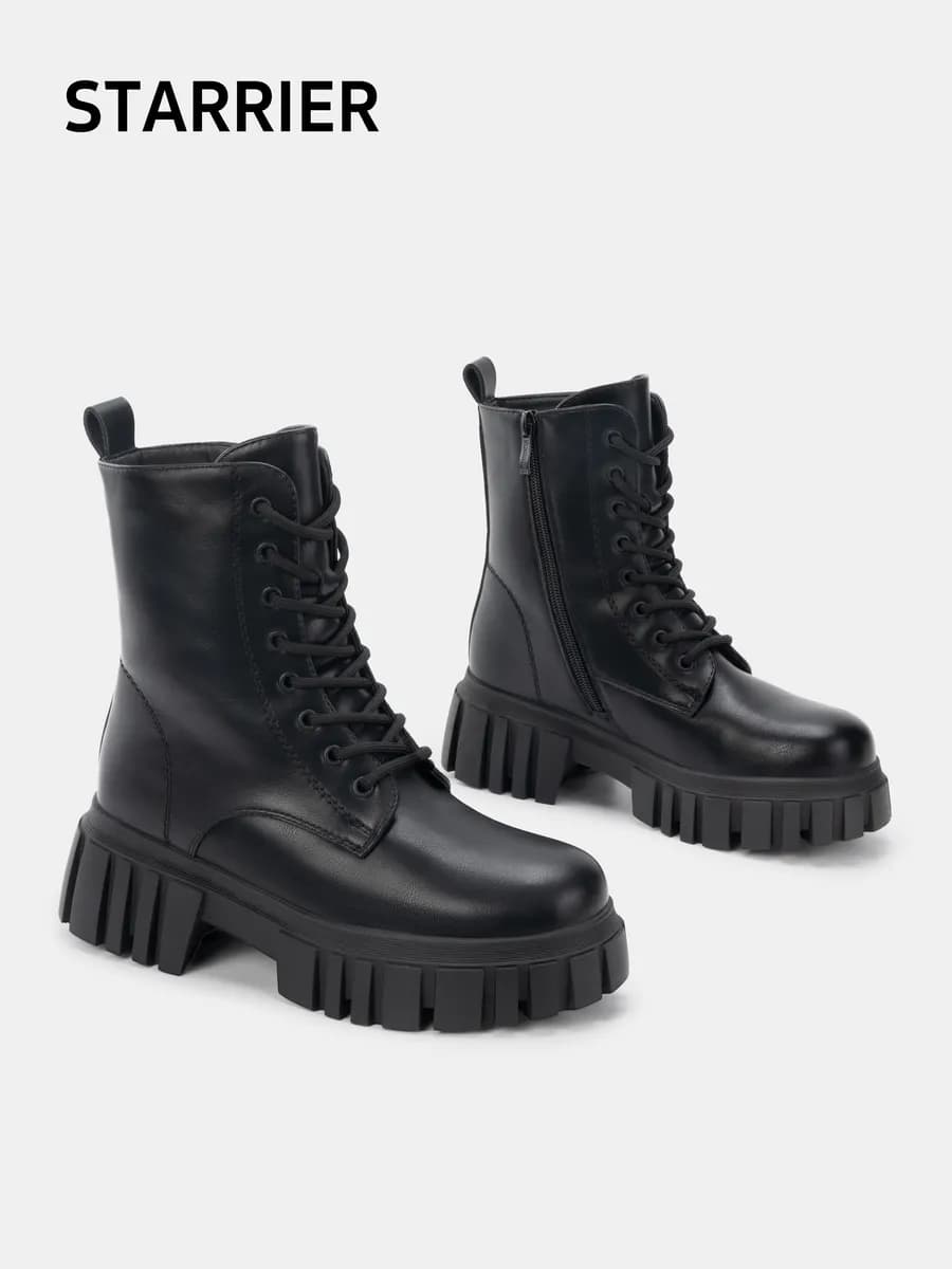 Ботинки зимние берцы на платформе