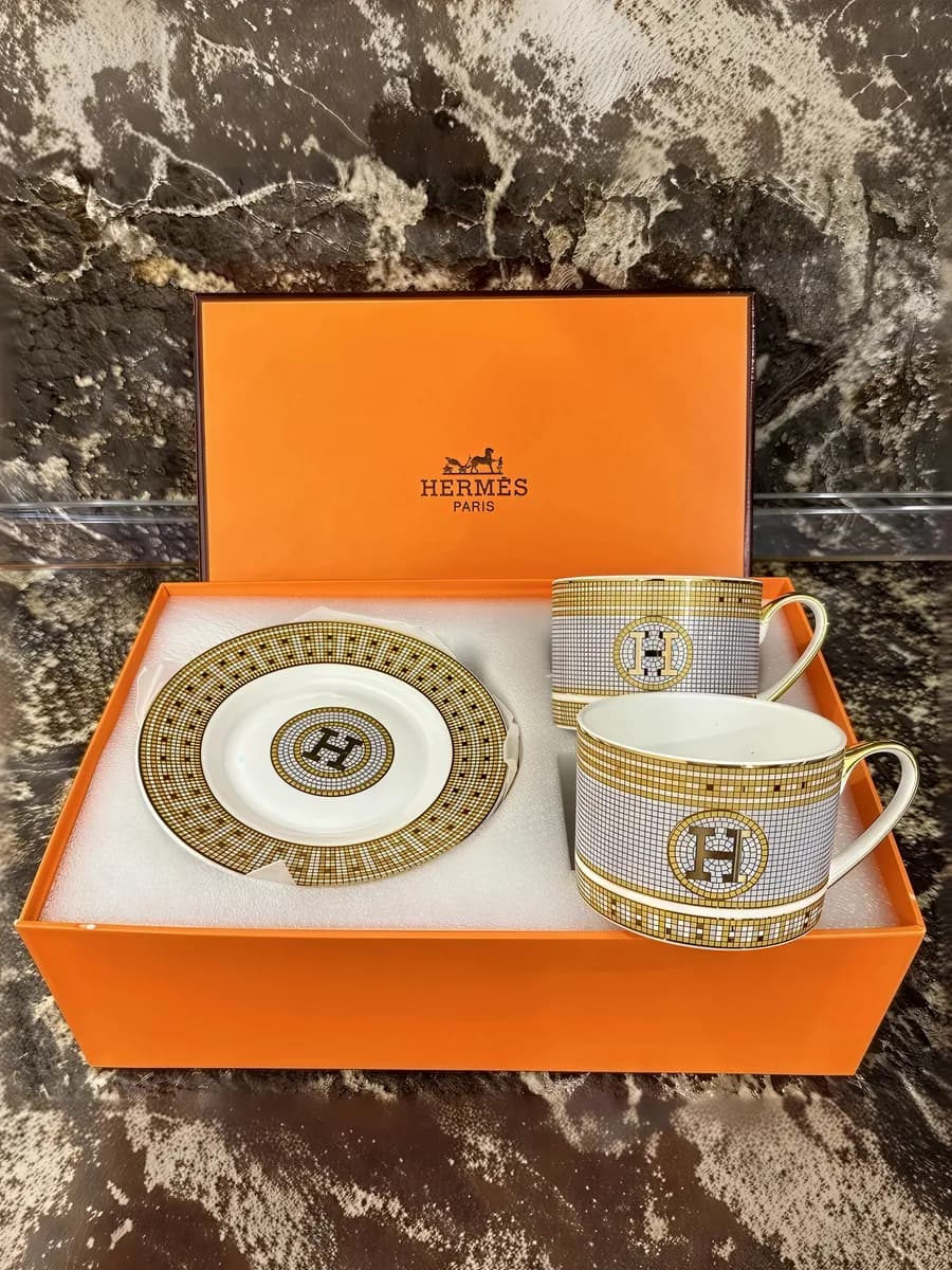 Чайная пара Hermes чашки с блюдцами для чая и кофе