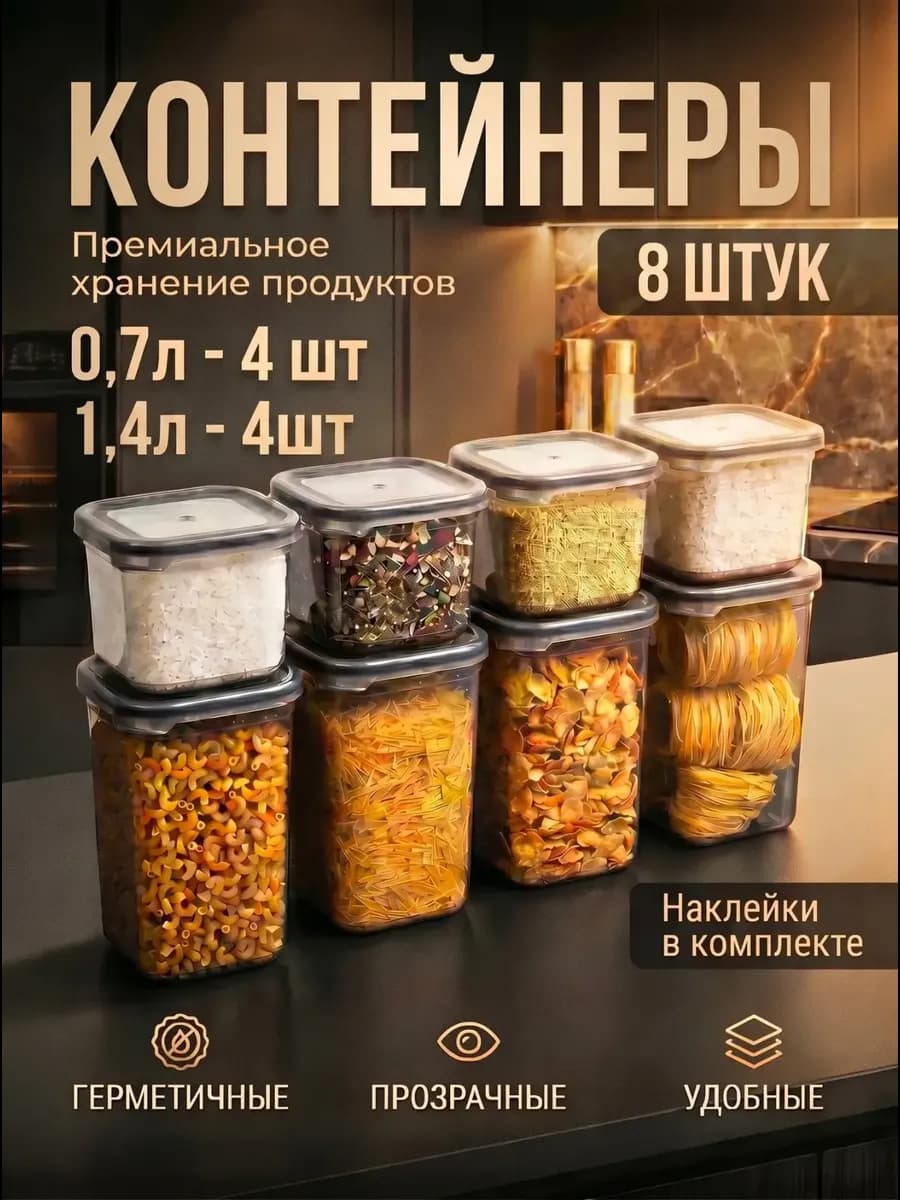 Банки для сыпучих продуктов и крупп