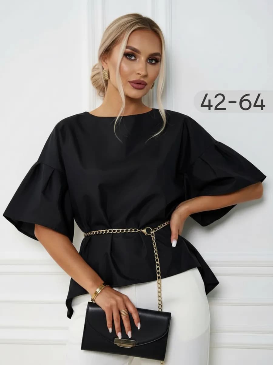 Блузка нарядная с коротким рукавом