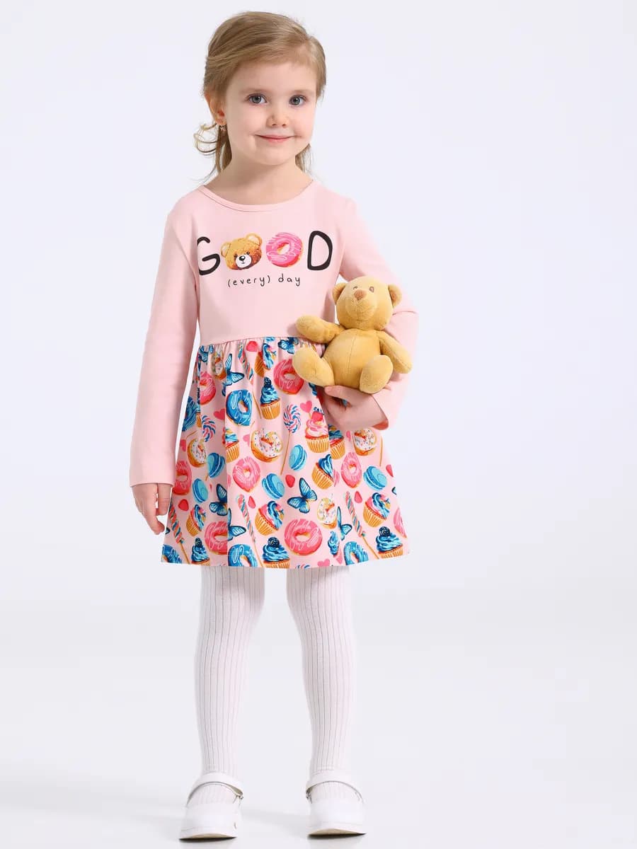 Платье в садик нарядное с длинным рукавом