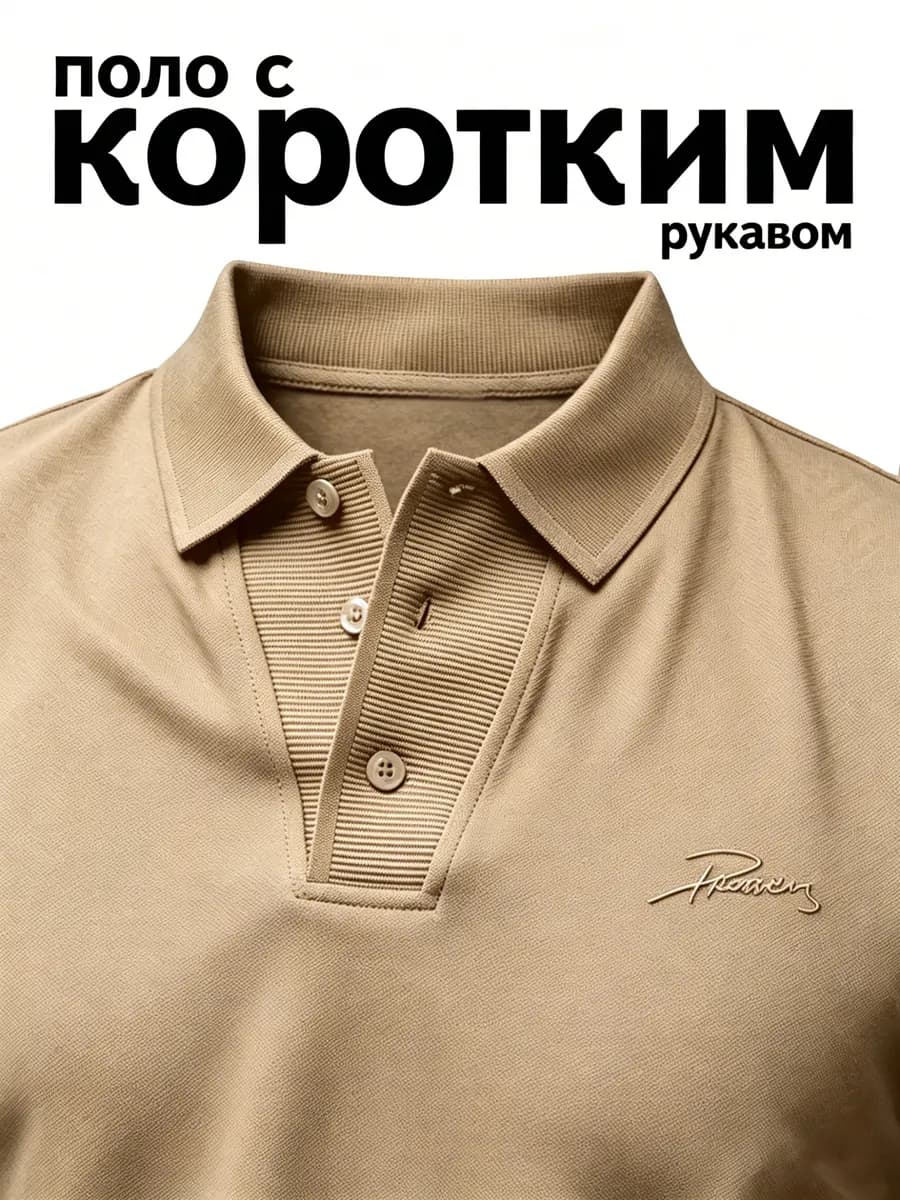 Футболка поло с коротким рукавом батник