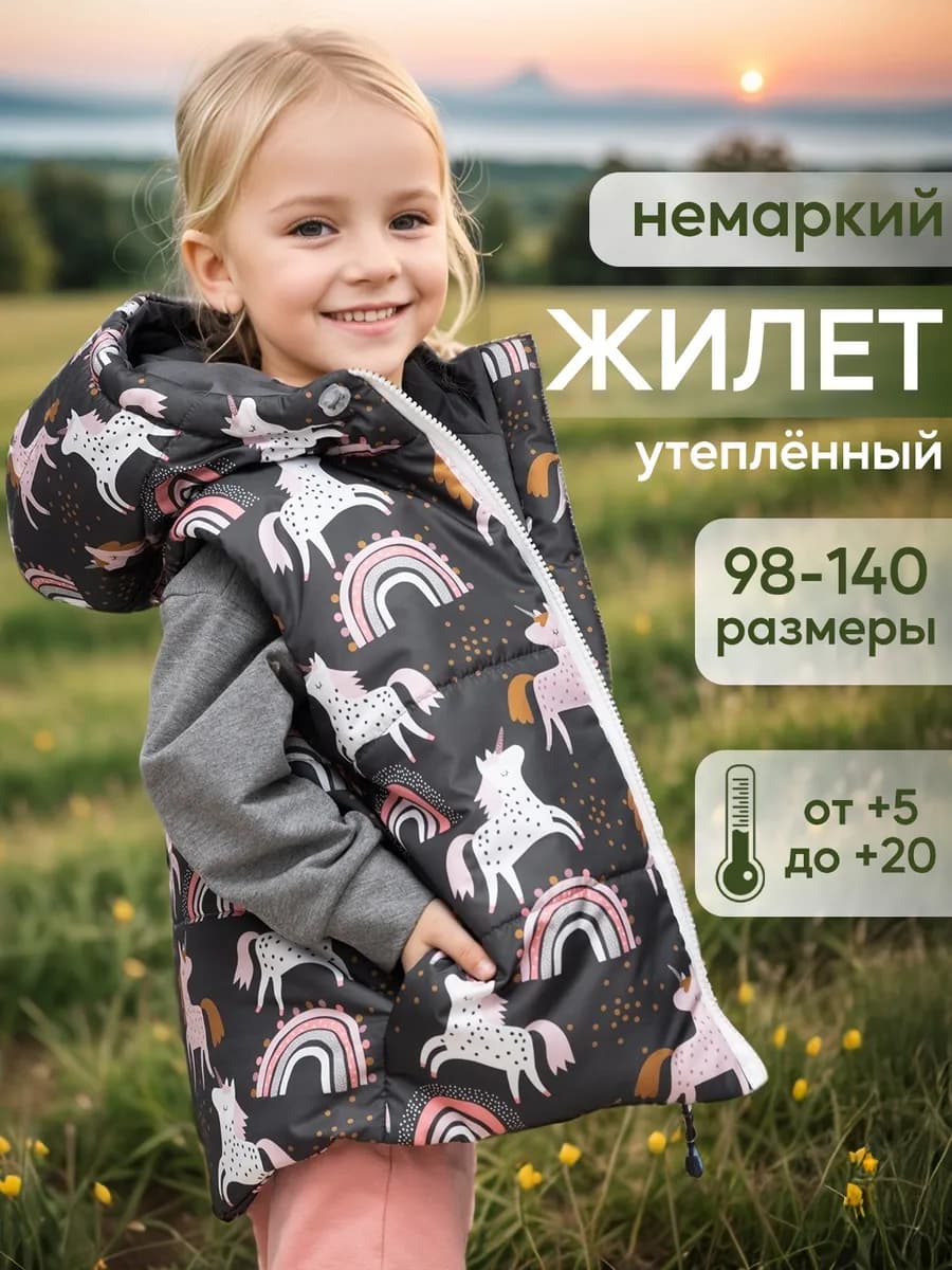 Жилетка детская утепленная