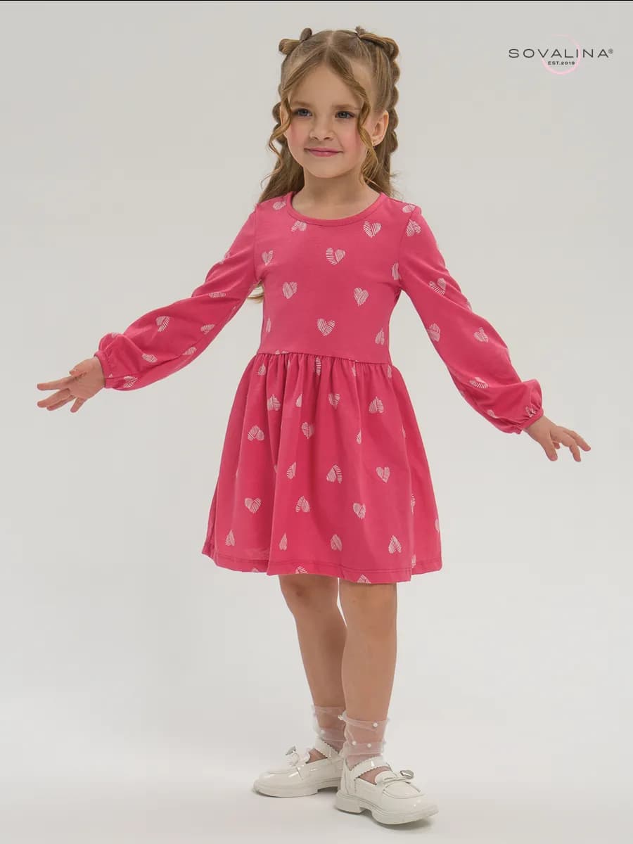 Нарядное платье в садик с длинным рукавом