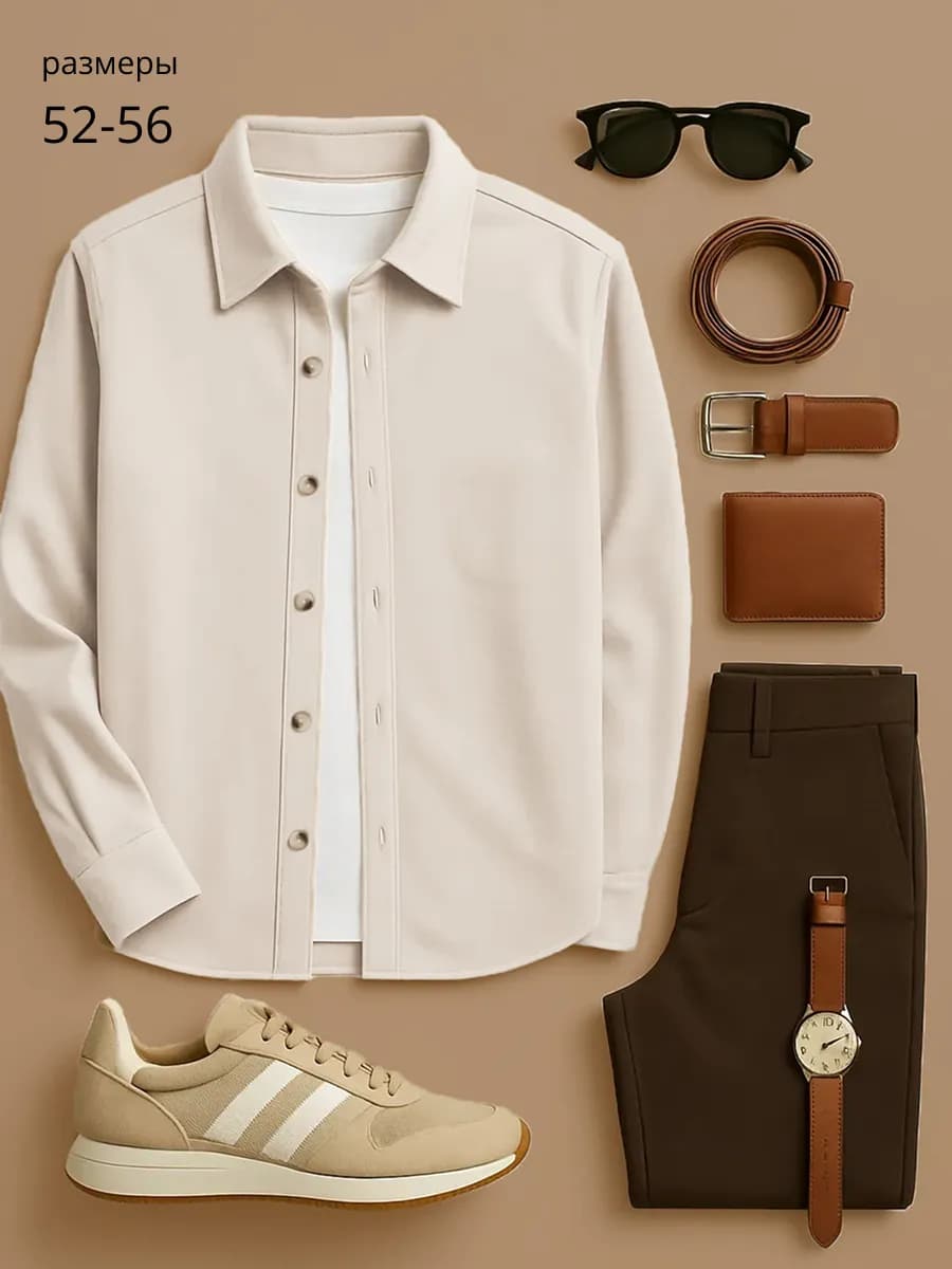 Рубашка повседневная оверсайз