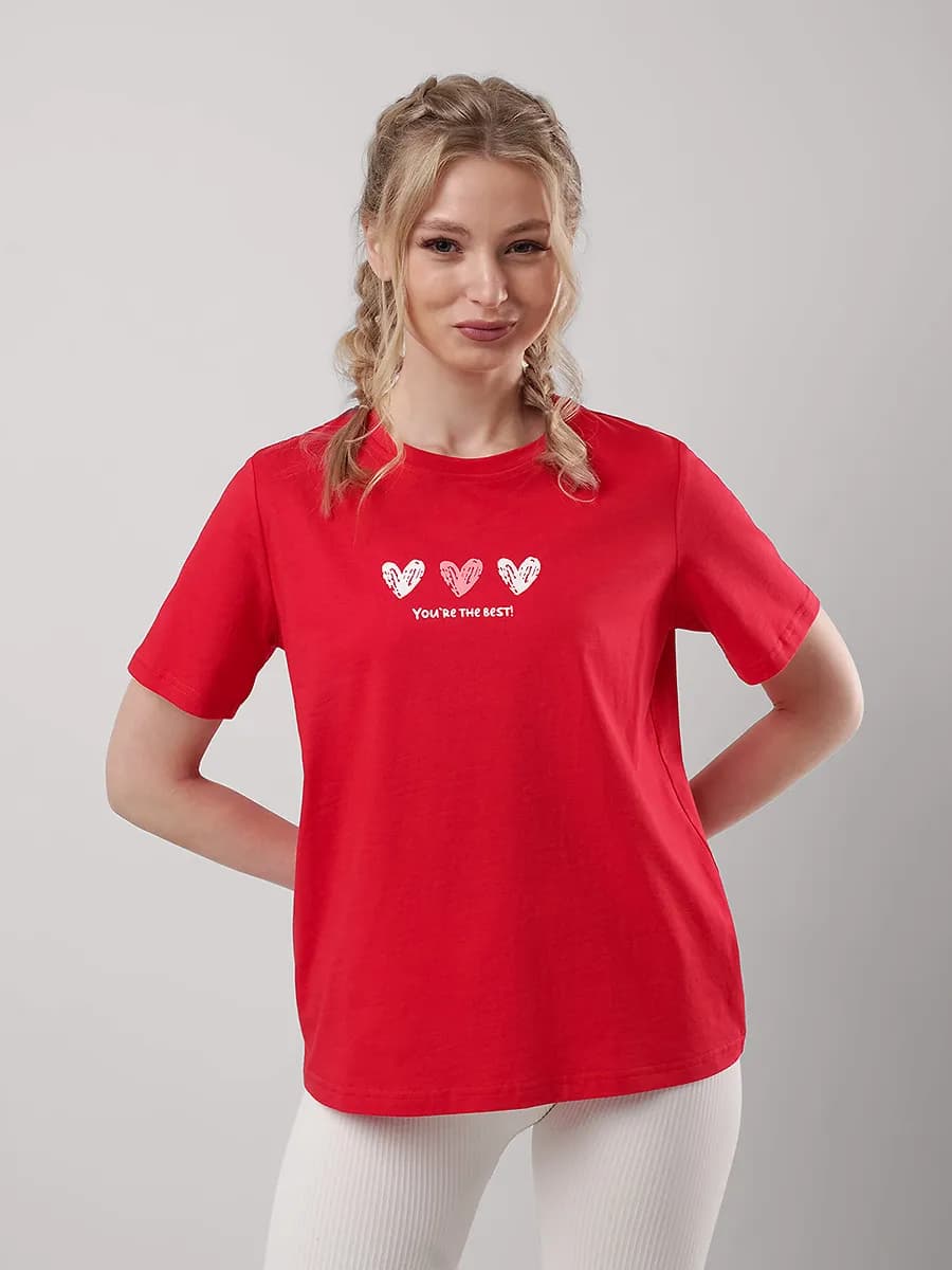 Футболка с принтом хлопок