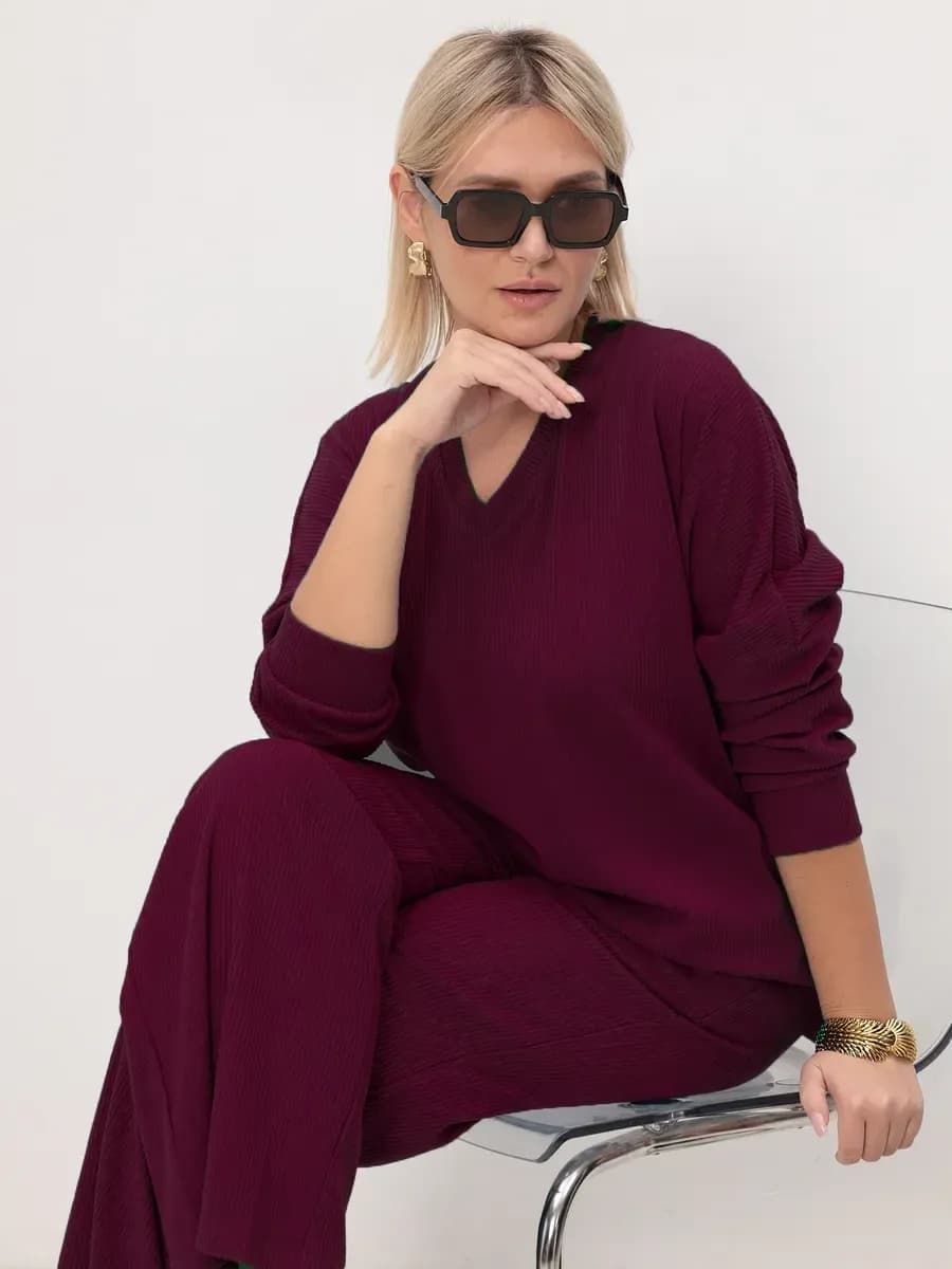 Кашемировый весенний костюм теплый - фото 1