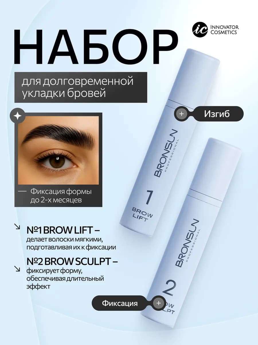 Набор для долговременной укладки бровей BROW PERM BRONSUN
