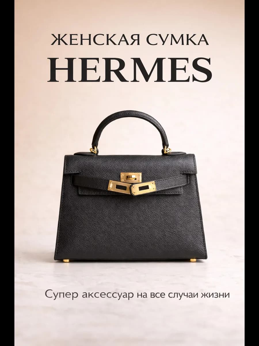 Мини кросс-боди Гермес черная