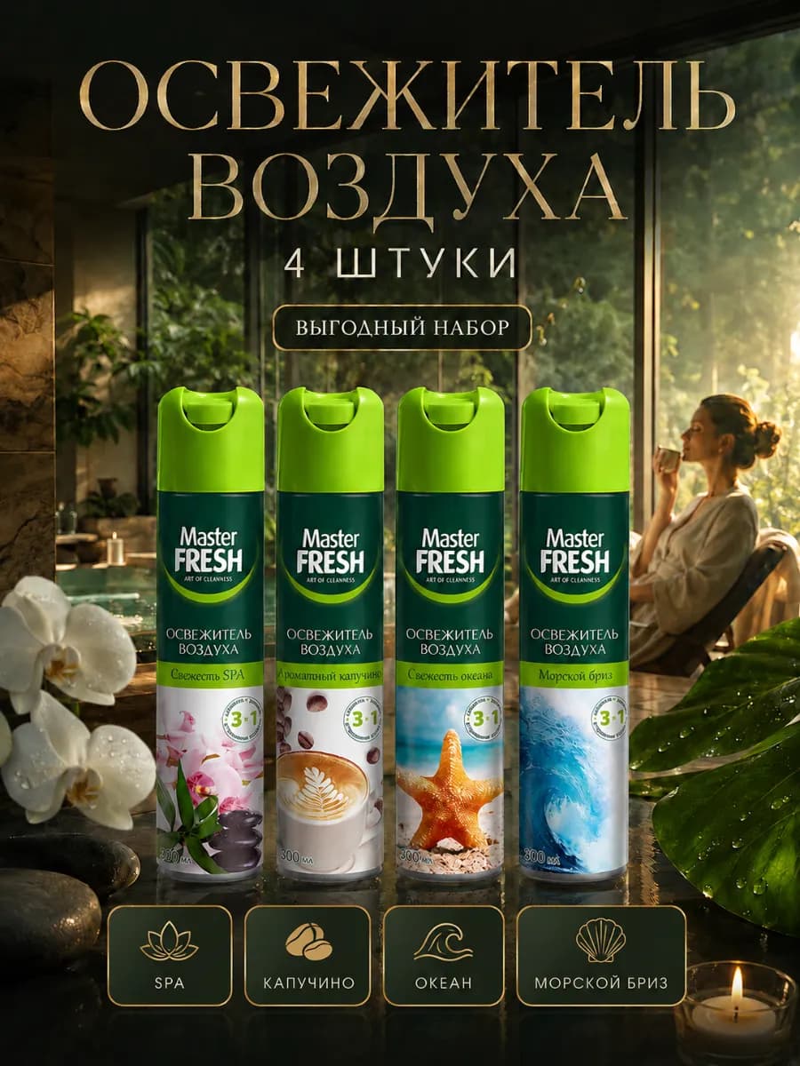 Набор освежителей воздуха FUSION МИКС №5 (4 шт*300 мл)