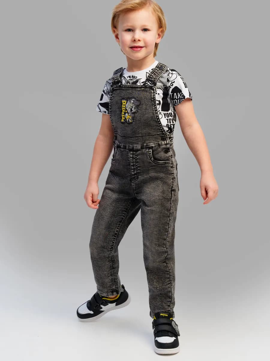 Джинсовый полукомбинезон