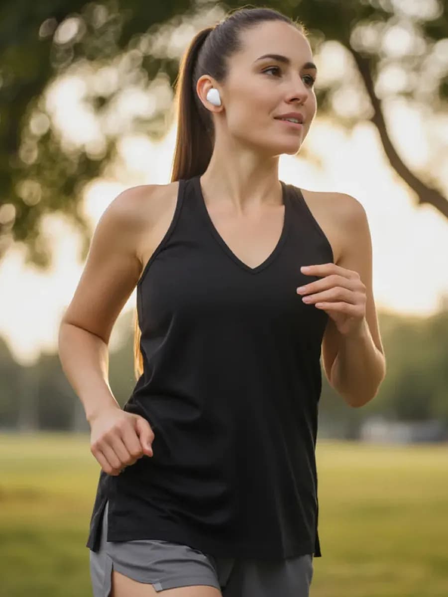 Майка спортивная удлиненная для фитнеса