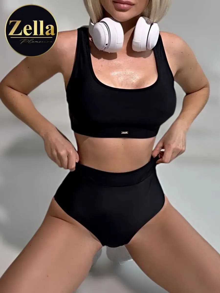 Купальник раздельный с высокой посадкой с шортами