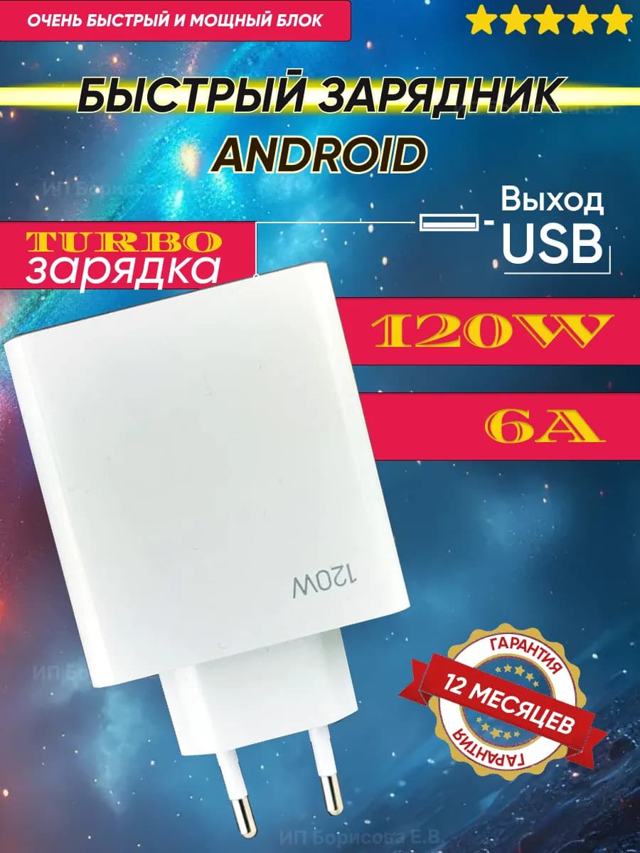 Адаптер для быстрой зарядки телефона 120W
