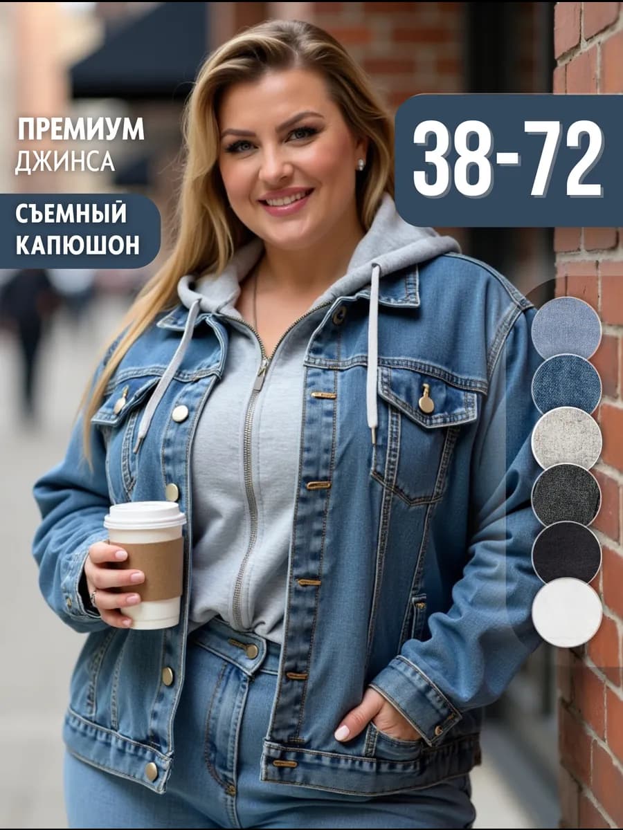 Куртка джинсовая с капюшоном